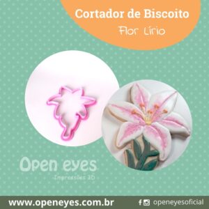 Cortador de Biscoito/Massa - Flor Lírio