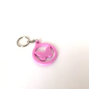 KIT com 10 Chaveiro Borboleta Circular/Tag