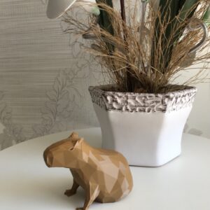 Capivara Decorativa Geométrica/Escultura/Low Poly