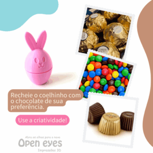 Kit com 5 Coelhinhos - Formato Ovinho - Coelho