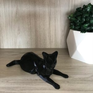 Gato Geométrico Decorativo Escultura