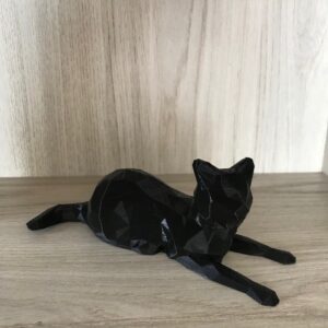 Gato Geométrico Decorativo Escultura