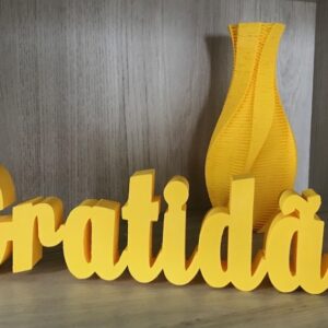 Letreiro Decorativo Gratidão Enfeite Sala Escritório