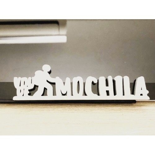 Letreiro Decorativo Vou de Mochila - Pla 3d - Imagem 5
