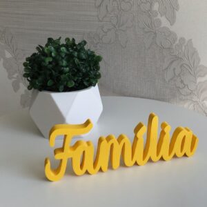 Letreiro Decorativo Família Enfeite Sala Escritório