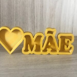 Letreiro Decorativo Coração Mãe