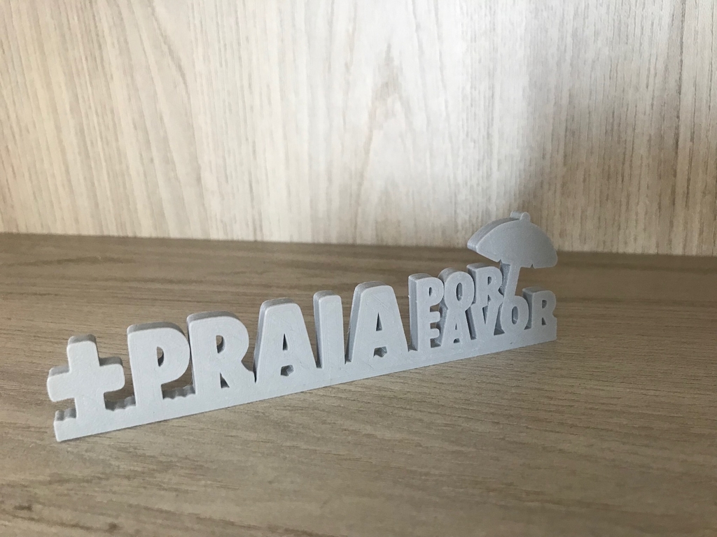 Letreiro Decorativo Frase Mais Praia por Favor - Imagem 2