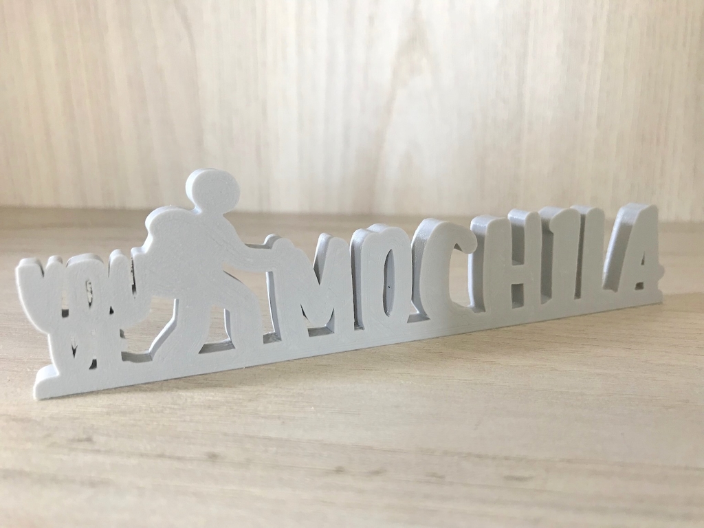 Letreiro Decorativo Vou de Mochila - Pla 3d - Imagem 4