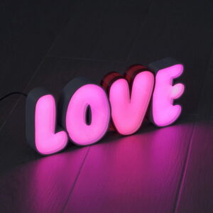 Luminária Decorativa Love Letreiro LED
