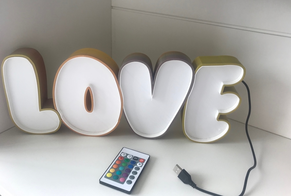 Luminária Decorativa Love Letreiro LED – OPEN EYES