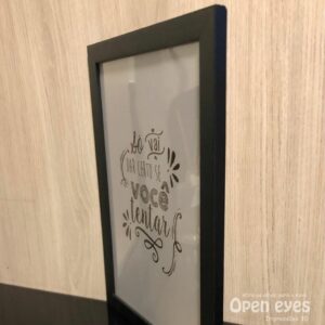 Quadro Decorativo Frase “Só vai dar certo se você tentar” – Acetato com Moldura