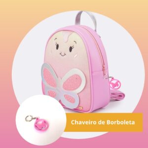 KIT com 10 Chaveiro Borboleta Circular/Tag