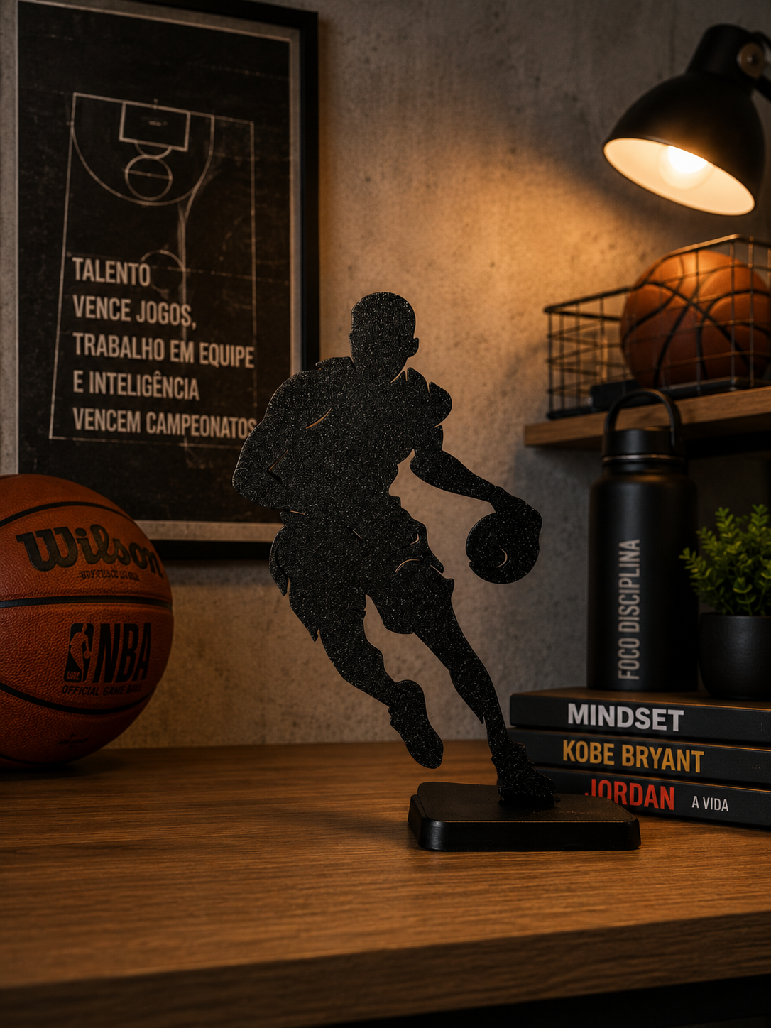 Escultura de Basquete Jogador Atleta Decoração NBA - Imagem 3
