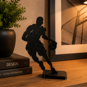 Escultura de Basquete Jogador Atleta Decoração NBA