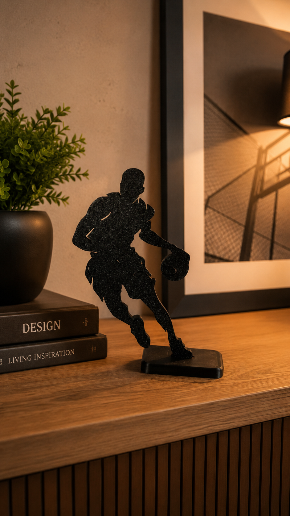 Escultura de Basquete Jogador Atleta Decoração NBA - Imagem 2