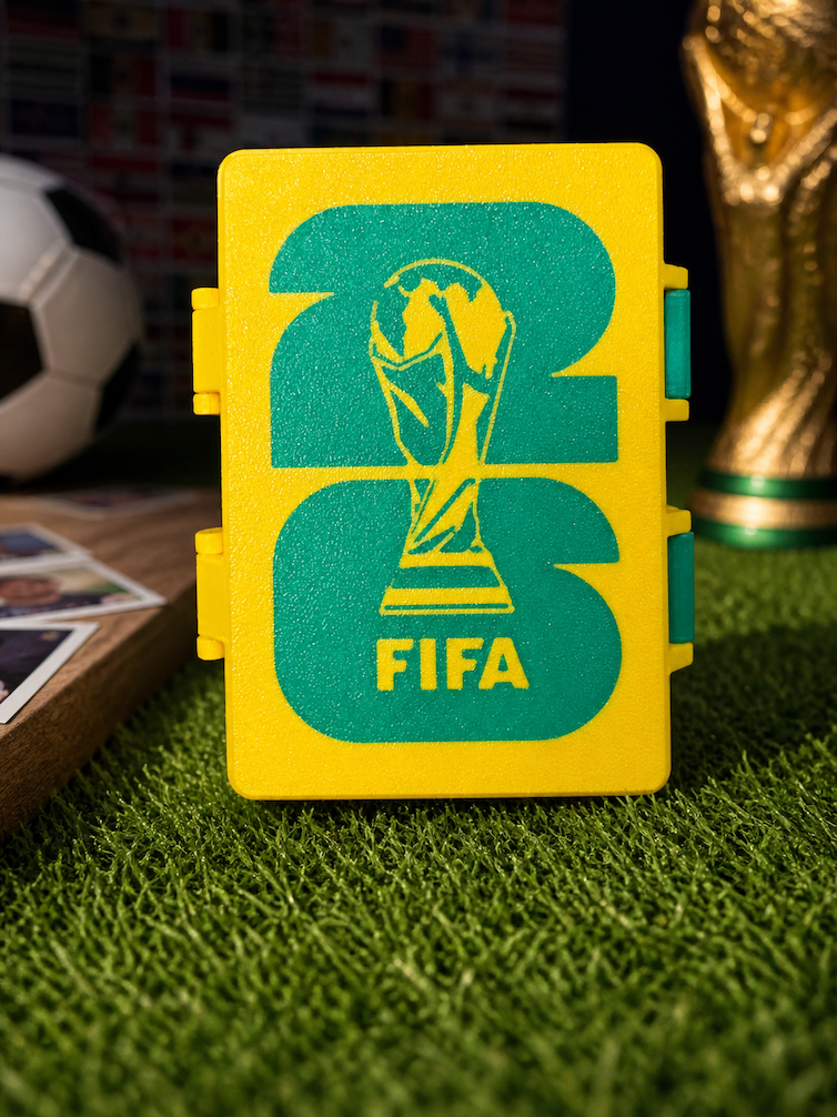 Porta Figurinhas Copa 2026 + Figurinhas Estojo Caixa Organizadora para Álbum Futebol Colecionador